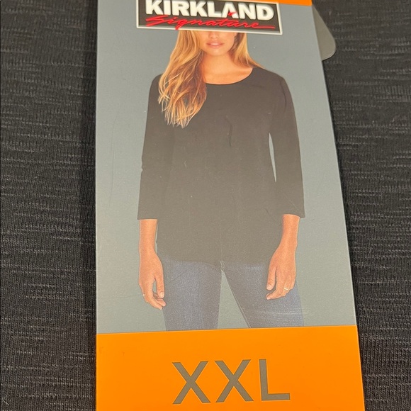 Kirkland Black Womens 3/4 sleeve Shirt New with Tag Size XXL - Picture 3 of 6